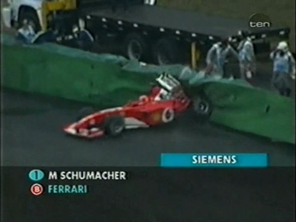 Schumacher Crash in Brazil 2003