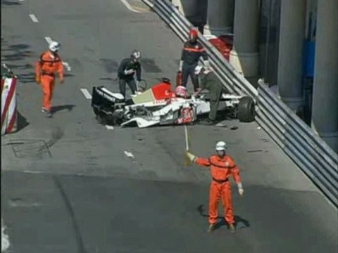 Button Crash in Monaco 2003