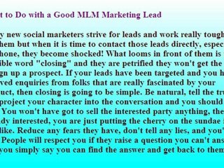 mlm network marketing lead