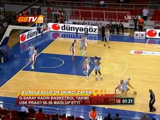 KADIN BASKETBOL | Özet: Galatasaray 58 - ZVVZ USK Prague 56