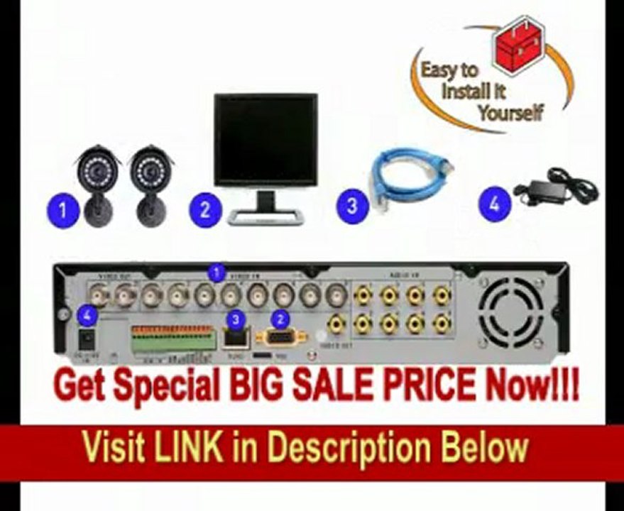 SPECIAL DISCOUNT Lorex LH108321C8B 8-Camera Network Video Surveillance System with 320GB H.264 DVR (Black)