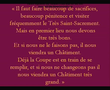 FIN DES TEMPS APPARITION de la Vierge Marie 7-12 Garabandal-message (Espagne 1961-1966)