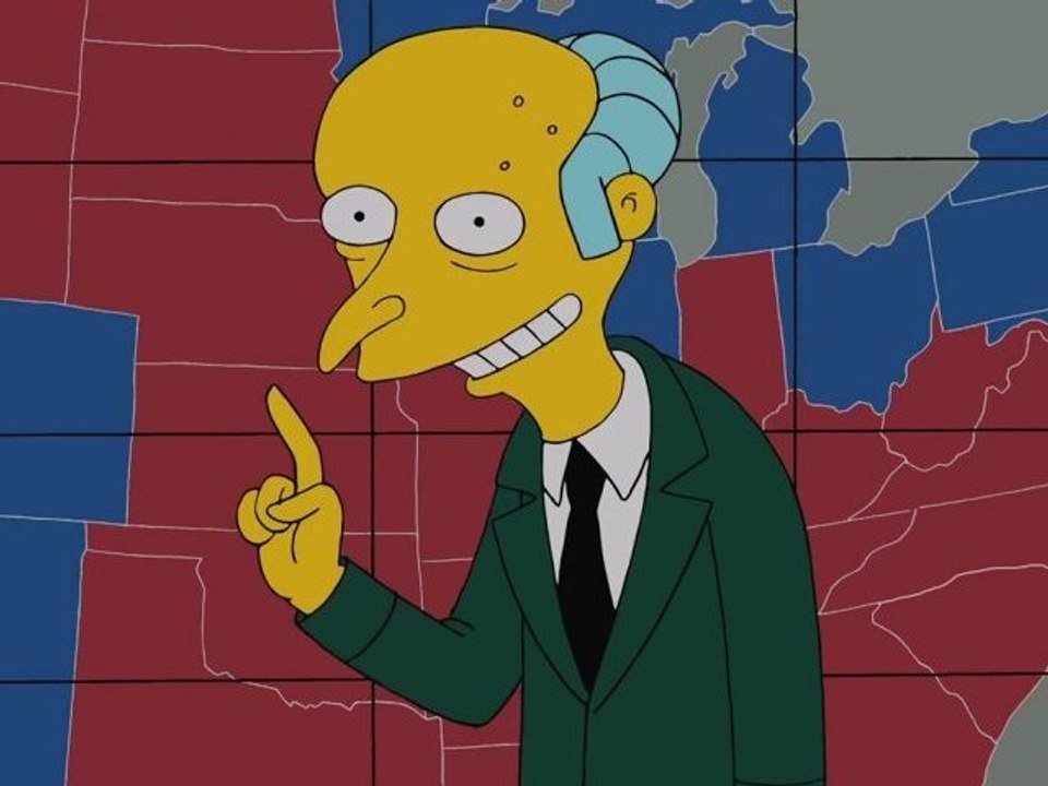 The Simpsons - Mr. Burns Endorses Romney