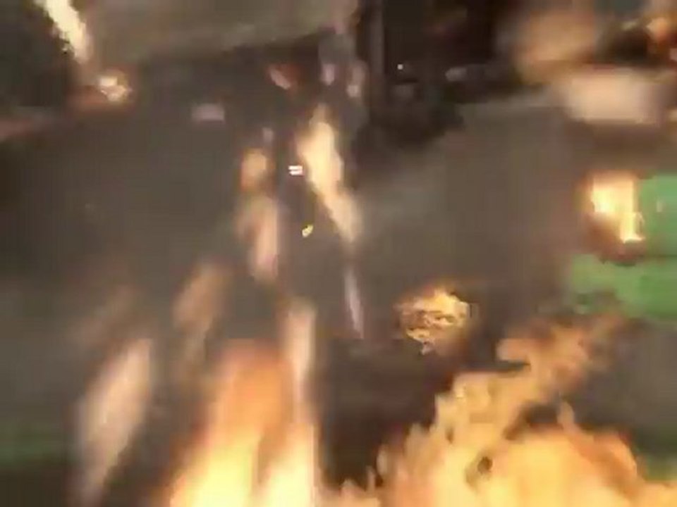 Running from a helicopter