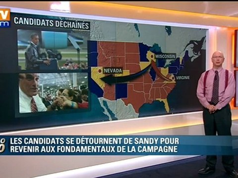 Le chassé-croisé des candidats dans les Swing States , les États indécis