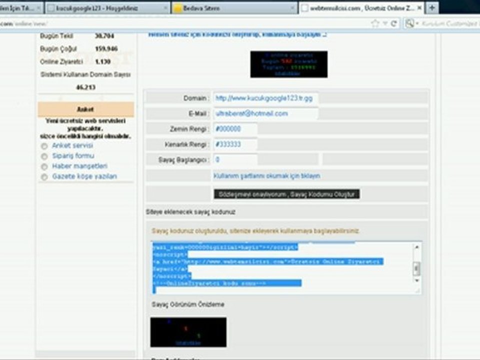Sitene Sayaç Ekleme Dersi - 1