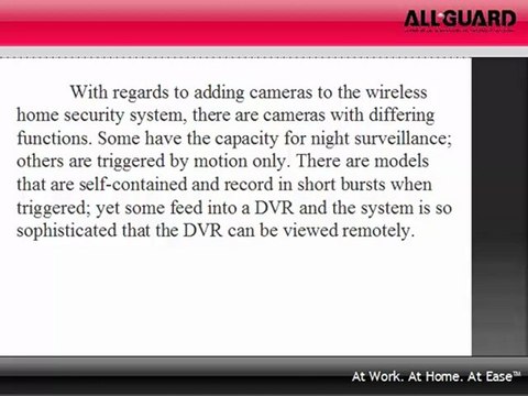 Wireless Home Security Video Systems Allow For Great flexibility To Fulfill Your Requirements
