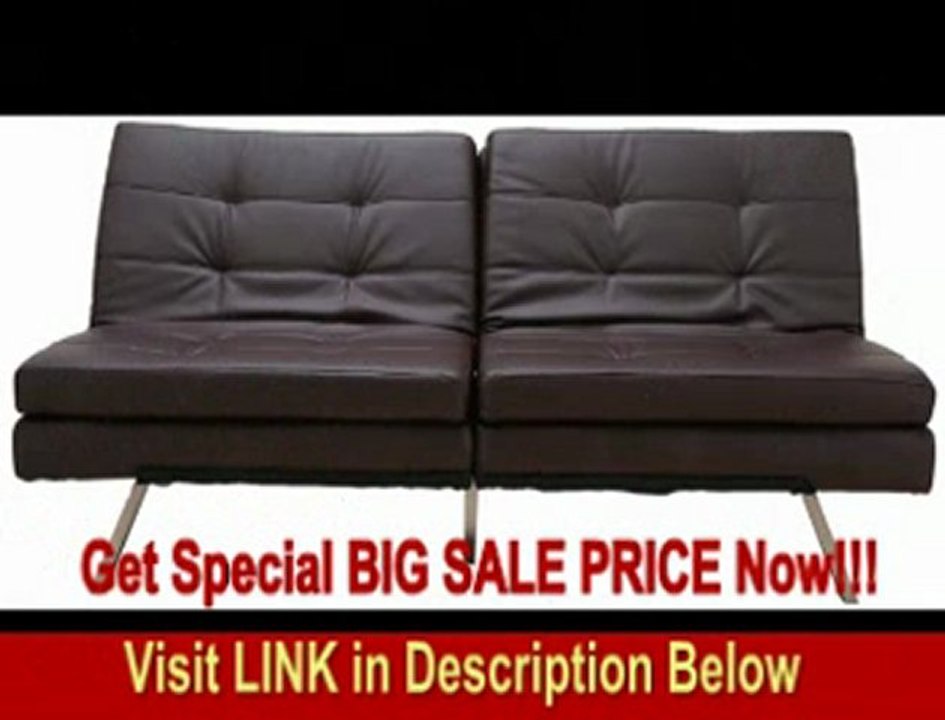BEST PRICE Gold Sparrow Memphis Dark Brown Double Cushion Futon Sofa Bed