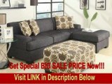 BEST BUY Loveseat with Accent Pillows in Ash Black Faux Linen