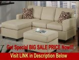 BEST BUY 3pc Sectional Sofa Set with Reversible Chaise and Ottoman in Red