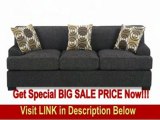 SPECIAL DISCOUNT Sofa with Accent Pillows in Ash Black Faux Linen