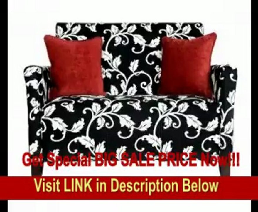 BEST BUY angelo:HOME Sutton Loveseat Black and White Vine