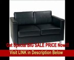 BEST PRICE Ave Six Pacific Avenue Vinyl Loveseat, Black Vinyl PAC52-V18
