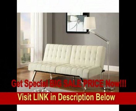 Dorel Home Products Emily Splitback Futon, White FOR SALE