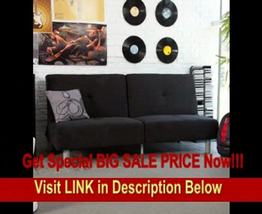 Elite Microsuede Studio Lounger Convertible Sofa - Black REVIEW