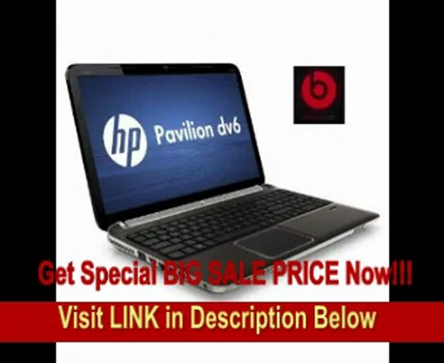 HP Pavilion dv6t Quad Edition QE 15.6 Laptop PC, Quad Core i7-2670QM Processor, 8GB RAM, 750GB Hard Drive, Beats Audio, USB 3.0, dark umber
