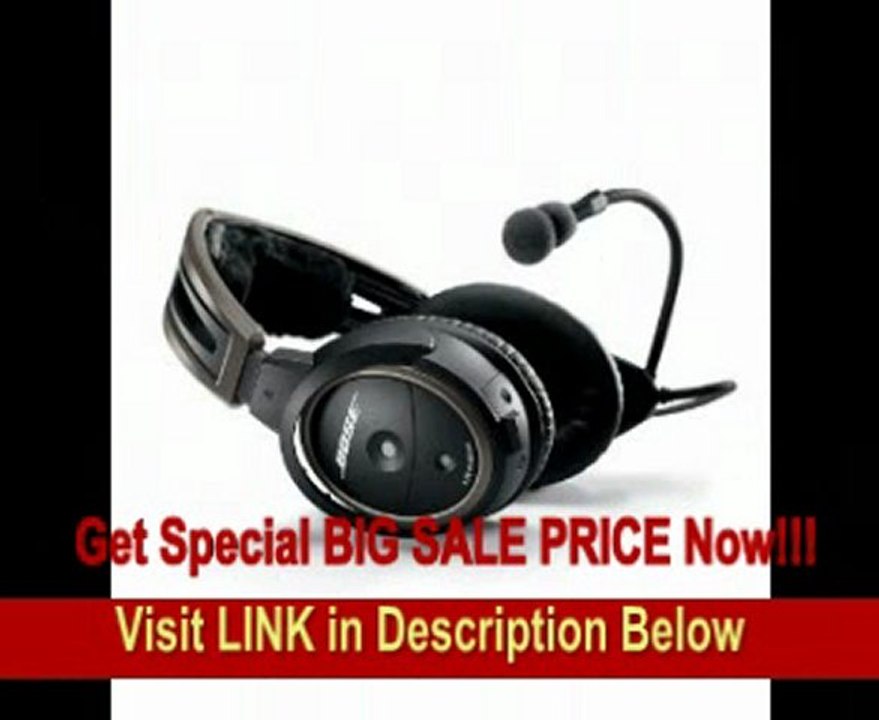 Bose&reg A20 Aviation Headset (Aircraft-powered&nbsp NO Bluetooth, Electret mic, Straight cord, 6-pin plug)