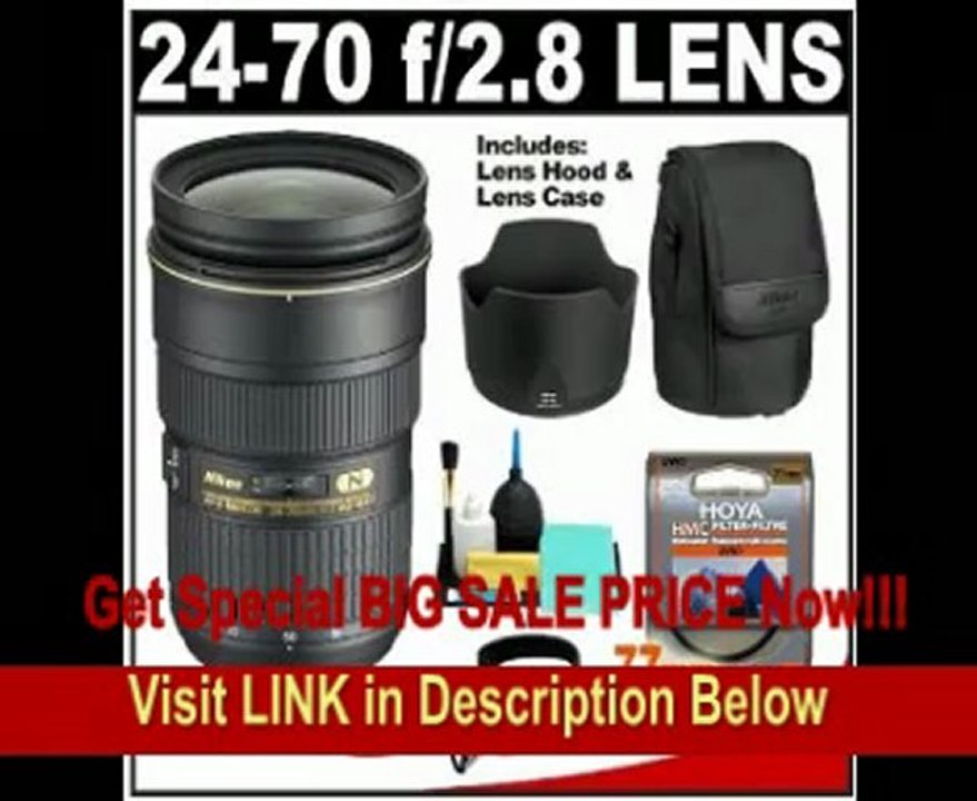 Nikon 24-70mm f/2.8G AF-S ED Zoom-Nikkor Lens with HB-40 Hood & Pouch Case + UV Filter + Accessory Kit for Nikon D3, D3s, D3x, D300, D40, D60, D5000, D90, D7000, D300s, D3000 & D3100 Digital SLR Cameras
