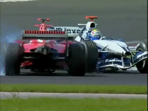 Webber and Schumacher Crash in Turkey 2005