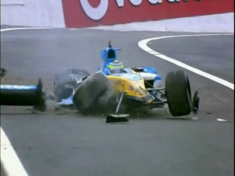 Fisichella Crash in Belgium 2005