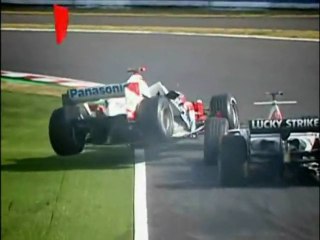 Trulli and Sato Crash in Japan 2005