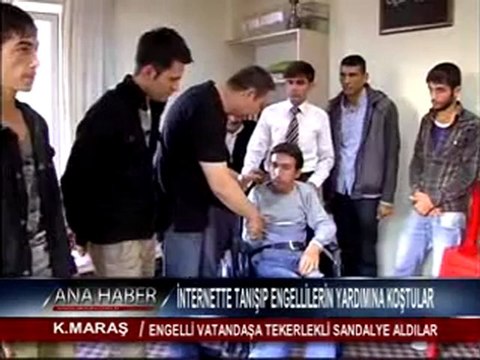İNTERNETTE TANIŞIP ENGELLİLERİN YARDIMINA KOŞTULAR