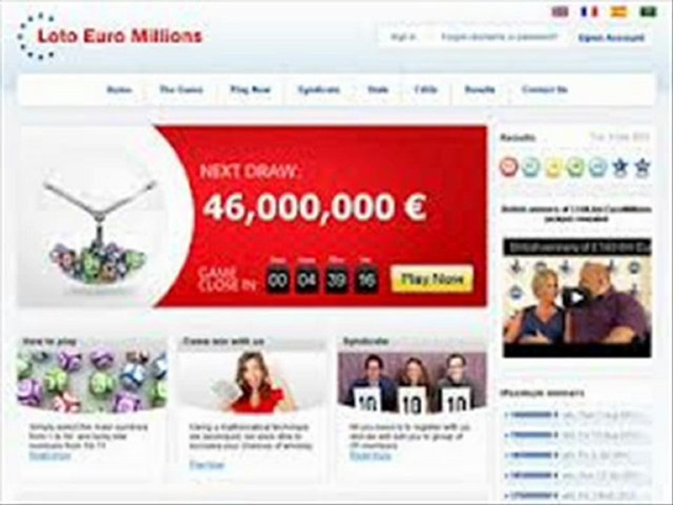 EUROMILLIONS.COM EST LE PLUS GRAND TIRAGE DE LOTERIE EN EUROPE
