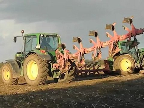 semis avec 2 john deere et 1 fendt