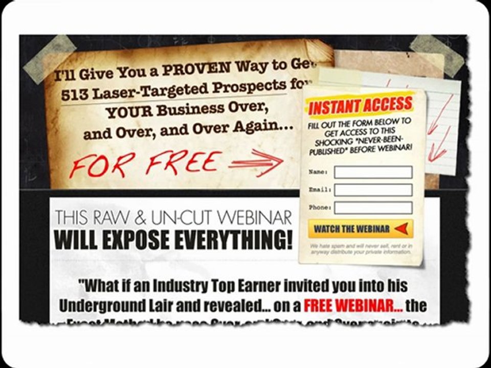 Marketing secret: Web traffic secrets http://leadsharvest.com Uma Bad