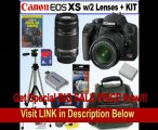 Canon EOS Digital Rebel XS 10.1MP Digital SLR Camera (Black) with EF-S 18-55mm f/3.5-5.6 II Lens and EF-S 55-250mm f/4.0-5.6 IS Telephoto Zoom Lens   8GB Deluxe Accessory Kit