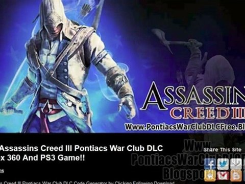 How to Get Assassins Creed III Pontiacs War Club DLC Free!!