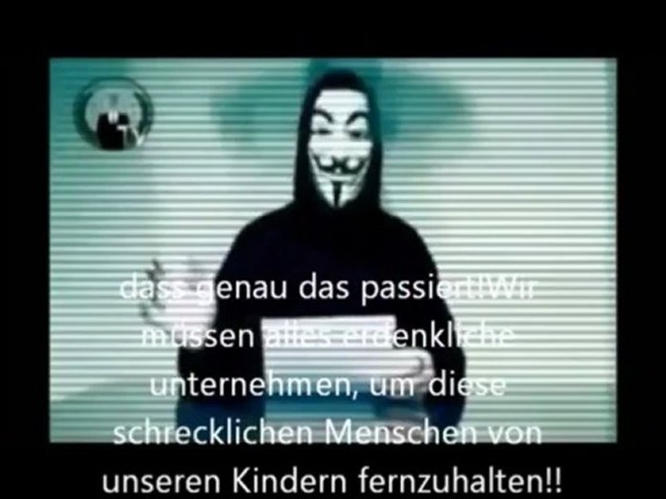 Anonymous message to pedophiles (german subtitle)