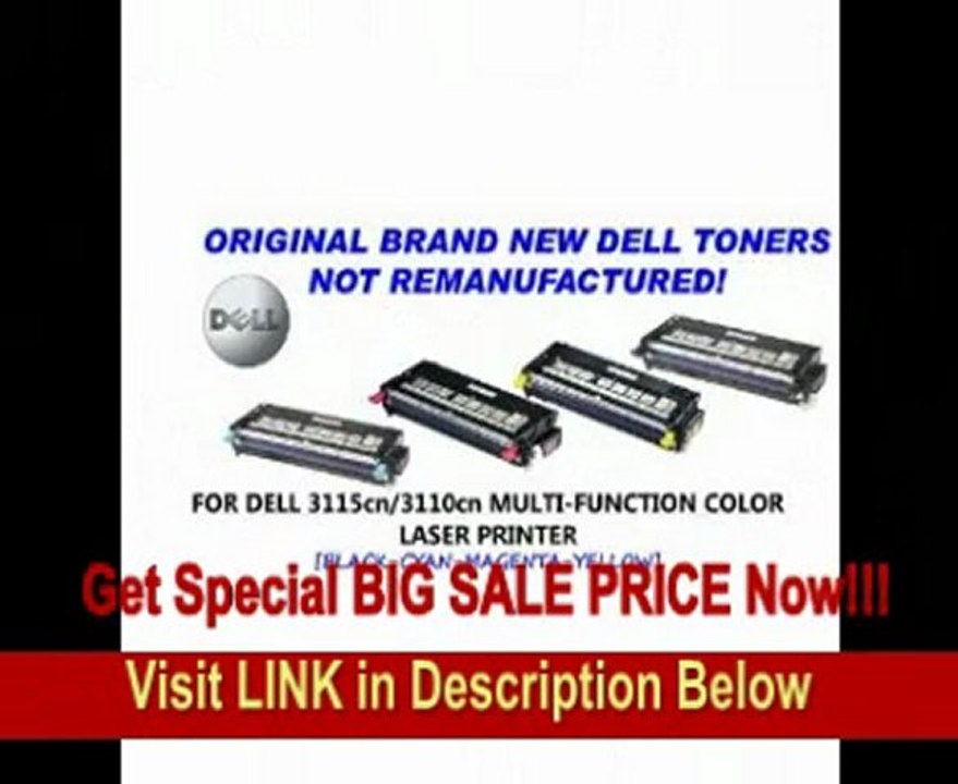 DELL OEM BLACK/CYAN/MAGENTA/Y... 8000-pg TONER PACKAGE DEAL FOR DELL 3115cn/3110cn COLOR MULT-FUNCTION LASER PRINTER
