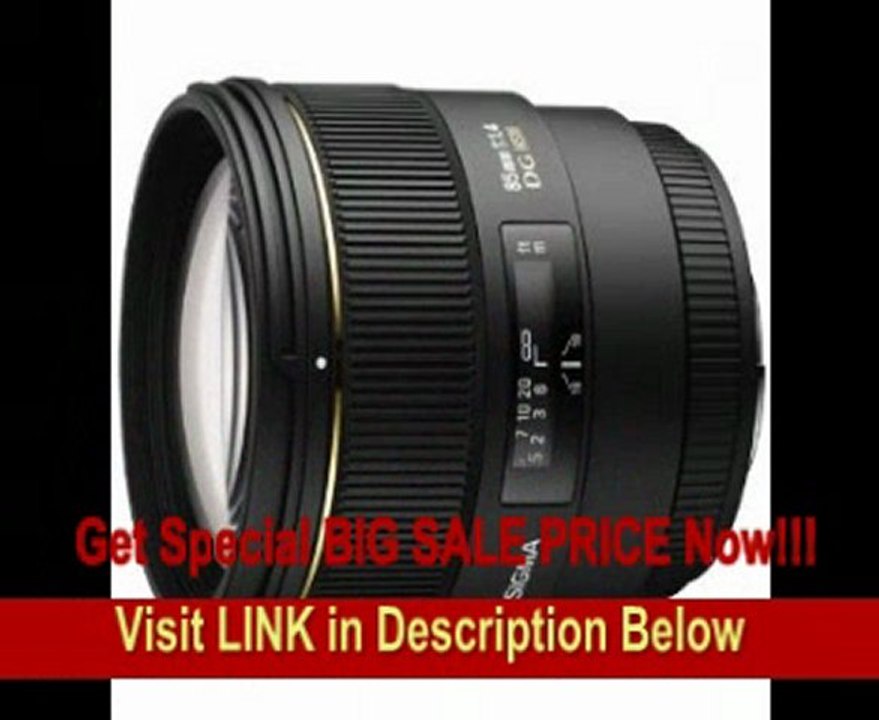 Sigma 85mm f/1.4 EX DG HSM Large Aperture Medium Telephoto Prime Lens for Sigma Digital SLR Cameras