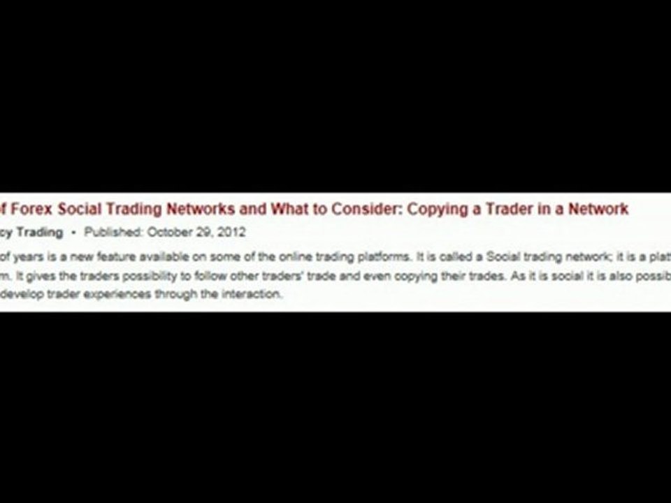 Advantages of Forex Social Trading Networks and What to Consider Copying a Trader in a Network