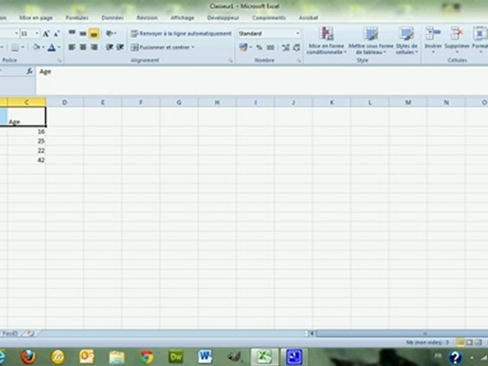 Texte - Excel