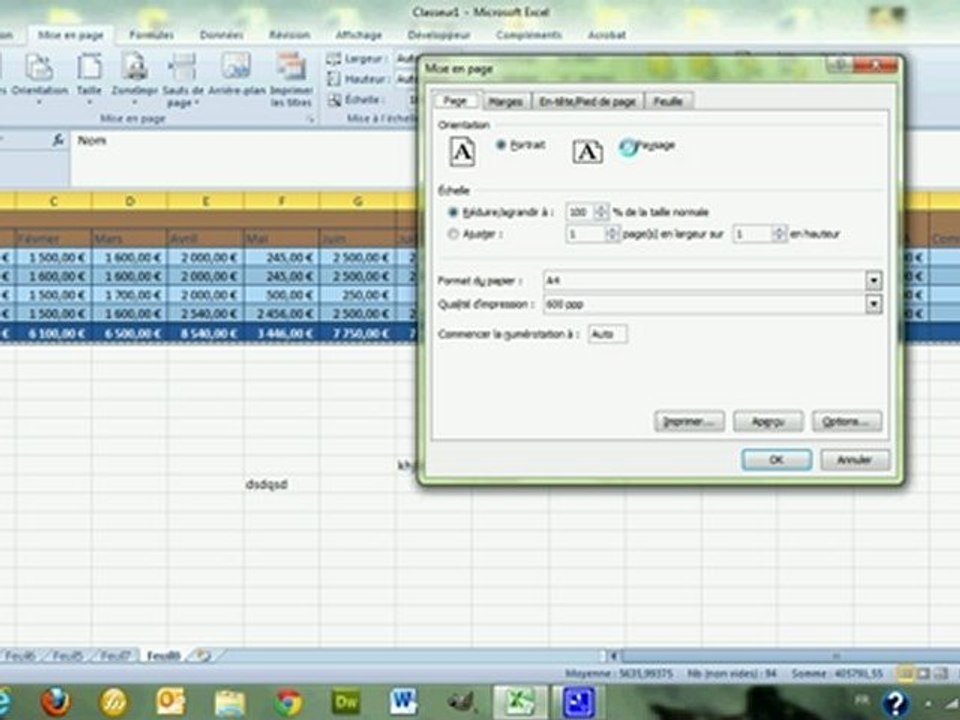 Zone d'impression - Excel