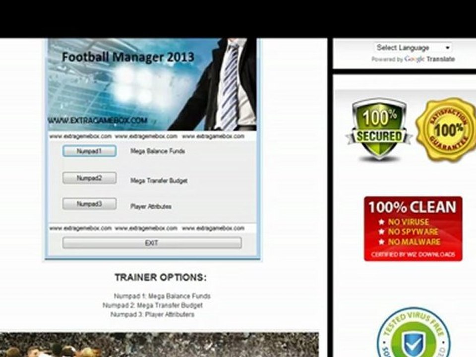 FOOTBALL MANAGER 2013 TRAINER/CHEAT/HACK