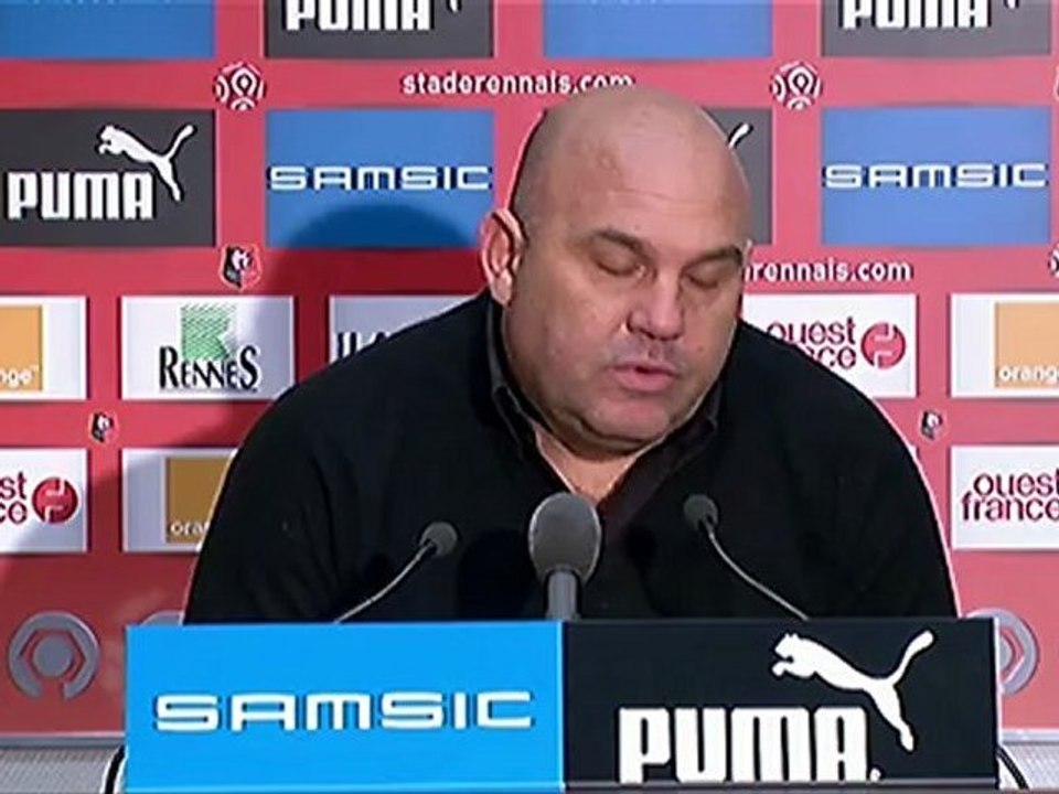 Conférence de presse Stade Rennais FC - Stade de Reims : Frédéric  ANTONETTI (SRFC) - Hubert FOURNIER (SdR) - saison 2012/2013