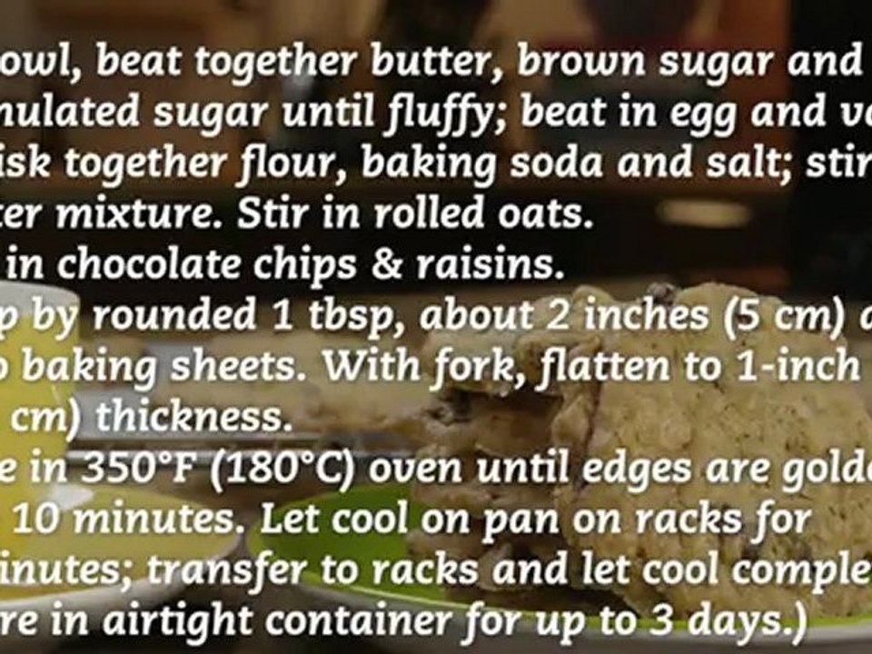 Oatmeal Chocolate Chip Cookies Recipe