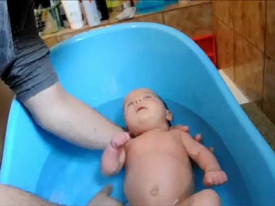 Bain avec Papa2