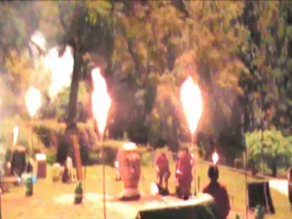 Un geant de Royal de luxe enterre vivant a Santa Maria da Feira.