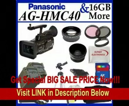 SPECIAL DISCOUNT Panasonic AG-HMC40 AVCCAM HD Camcorder + Best Value Lens Starter Package