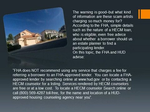 FHA Warns About Home Equity Mortgage Loan Scams