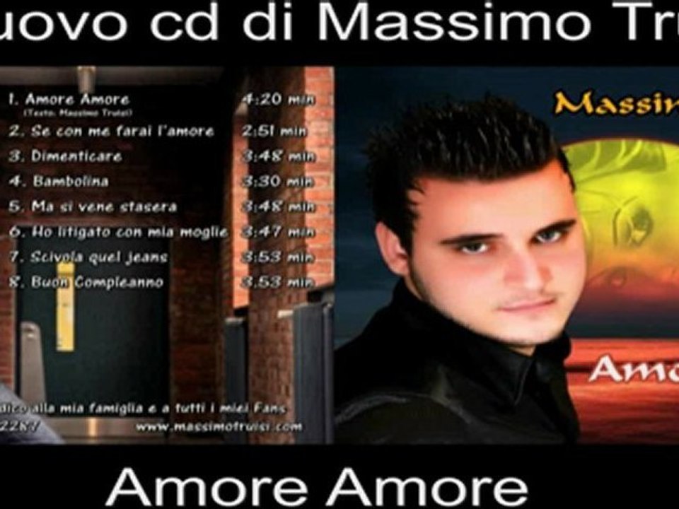 Massimo Truisi Amore Amore il nuovo CD con due Brani Inediti