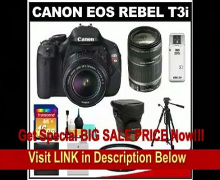 Canon EOS Rebel T3i 18.0 MP Digital SLR Camera Body & EF-S 18-55mm IS II Lens with 55-250mm IS Lens + 16GB Card + Battery + Case + (2) Filters + Tripod + Cleaning Kit REVIEW