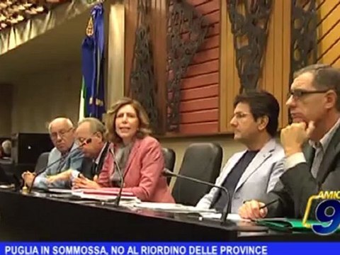 Puglia in sommossa, no al riordino delle Province