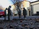 Artist Creates Cement Human Sculptures