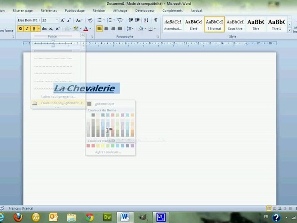 Mettre en forme le texte - Word