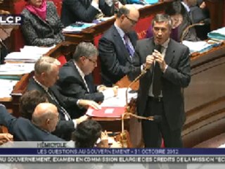 Les Questions au Gouvernement : Séance du mercredi 31 octobre 2012